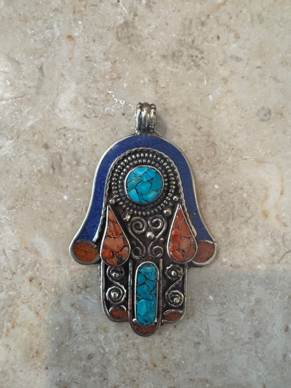 Large Middle Eastern Hamsa Pendant